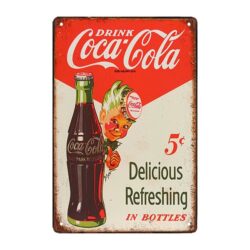 placca metallica decorativa coca cola