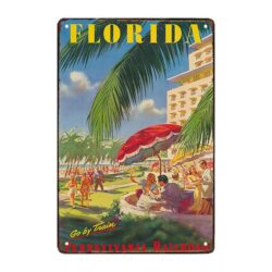 placca metallica decorativa florida