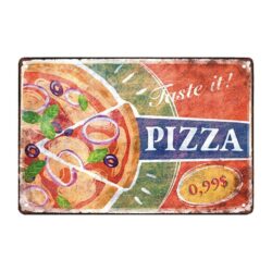 piatto pizza decorativo in metallo