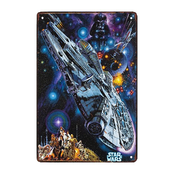millenium falcon placca metallo millenium falcon placca metallo