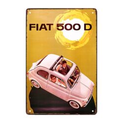targa metallica fiat 500