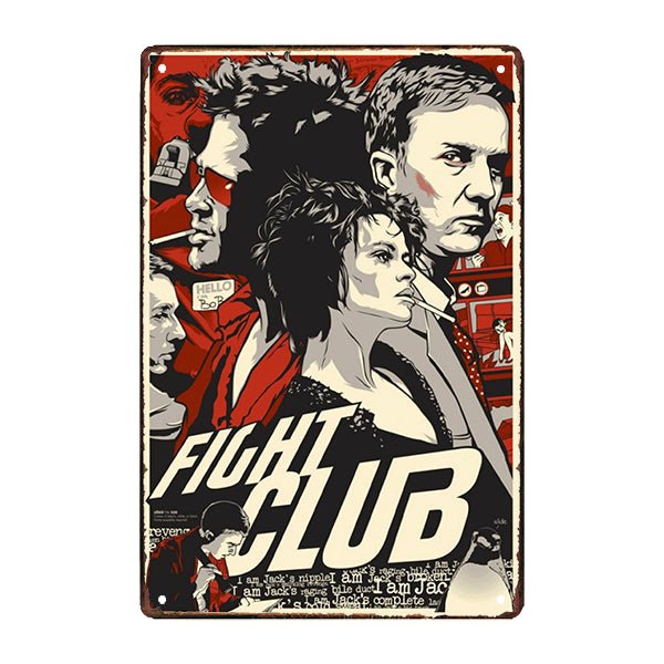placca metallo fight club placca metallo fight club