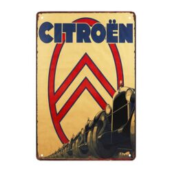 targa pubblicitaria della vecchia citroen