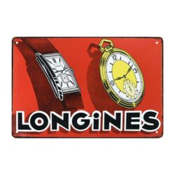 vecchia targa pubblicitaria longines