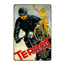 targa pubblicitaria old moto terrot