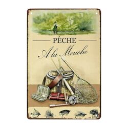 targa pubblicitaria vecchia pesca
