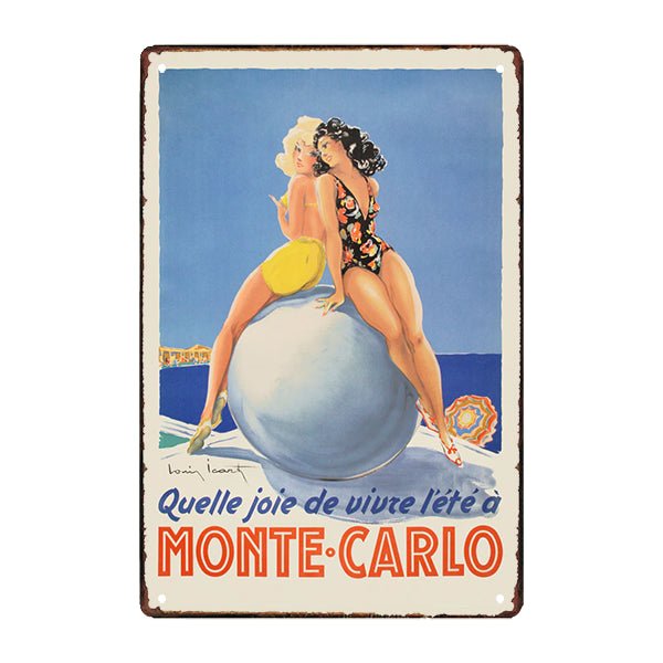 vecchia targa pubblicitaria che gioia di vivere a monte carlo vecchia targa pubblicitaria che gioia di vivere a monte carlo