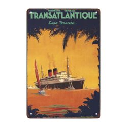 vecchia targa pubblicitaria transatlantica