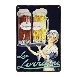 targa pubblicitaria della vecchia birra