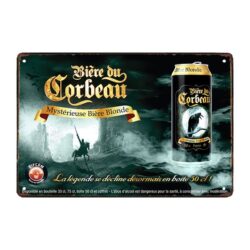 targa pubblicitaria della birra del corbeau