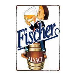 targa pubblicitaria birra fischer
