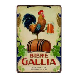targa pubblicitaria birra gallia