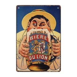 targa pubblicitaria birra le lion