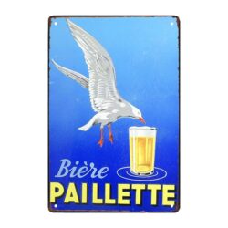 piatto pubblicitario birra paillette