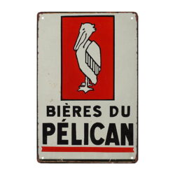 targa pubblicitaria birra pellicano