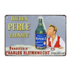 targa pubblicitaria birra perle d alsace by hardy