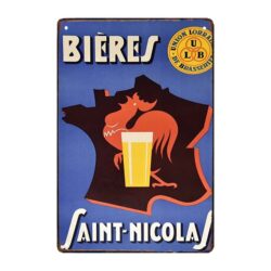 targa pubblicitaria birra saint nicolas