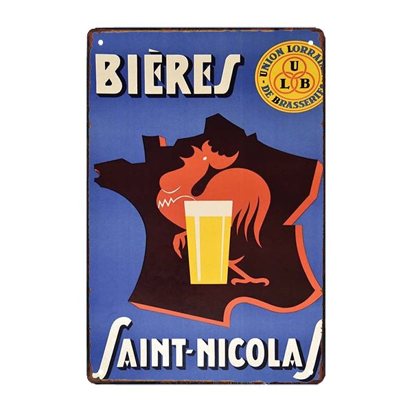 targa pubblicitaria birra saint nicolas targa pubblicitaria birra saint nicolas