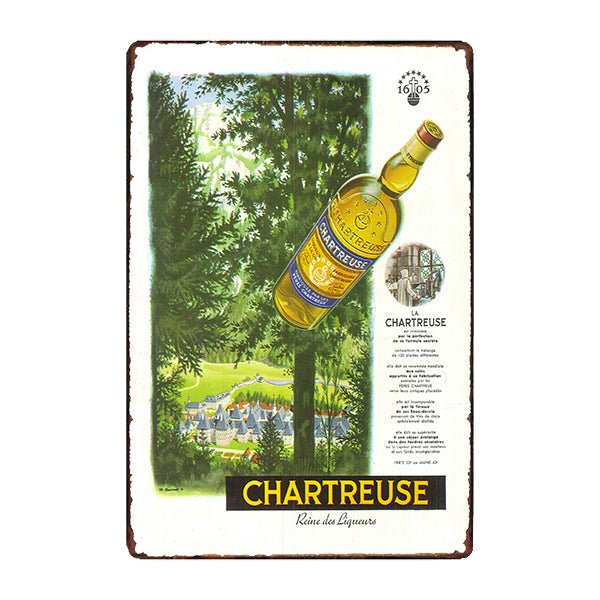 chartreuse targa pubblicitaria chartreuse targa pubblicitaria