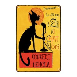 targa pubblicitaria gatto nero
