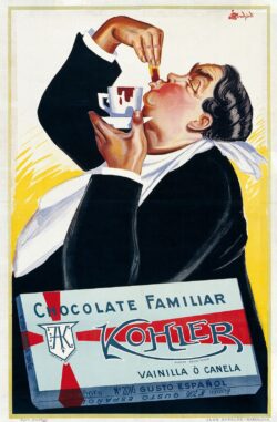 piatto pubblicitario cioccolato kohler