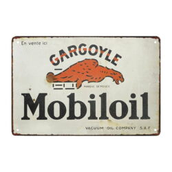 targa pubblicitaria olio per automobili gargoyle
