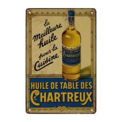 piatto pubblicitario olio da tavola del chartheux