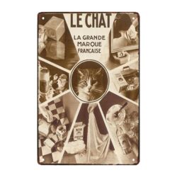 targa pubblicitaria del gatto