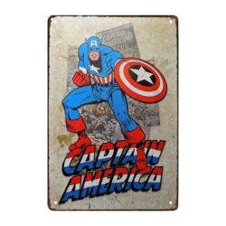 targa pubblicitaria in metallo captain america