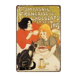 targa pubblicitaria in metallo cioccolato