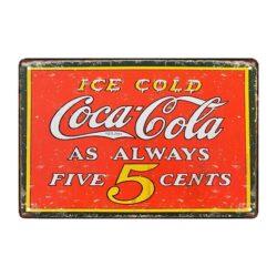 targa pubblicitaria metallo coca 1