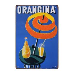 targa pubblicitaria metallo orangina