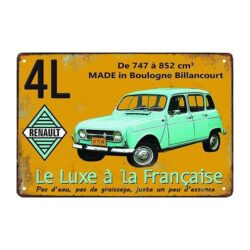 targa pubblicitaria renault in metallo
