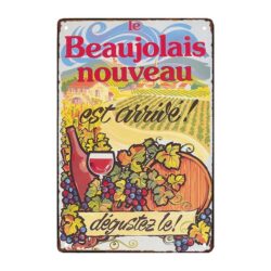 targa pubblicitaria segnaletica metallica beaujolais