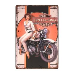 targa pubblicitaria metallo ciclo vintage