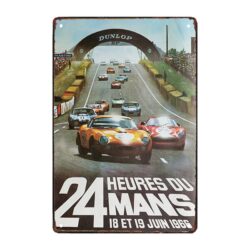 targa pubblicitaria in metallo le mans