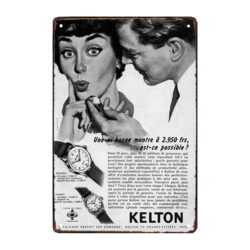 targa pubblicitaria orologio kelton
