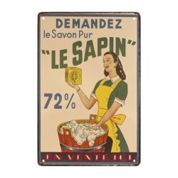 targhetta pubblicitaria per sapone