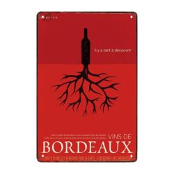 targa pubblicitaria del vino bordeaux