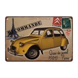 targa pubblicitaria 2cv vintage
