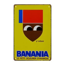 targa pubblicitaria vintage banania