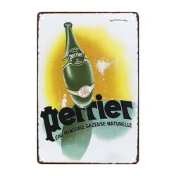targa pubblicitaria vintage perrier