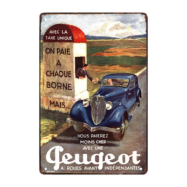 targa pubblicitaria vintage peugeot targa pubblicitaria vintage peugeot