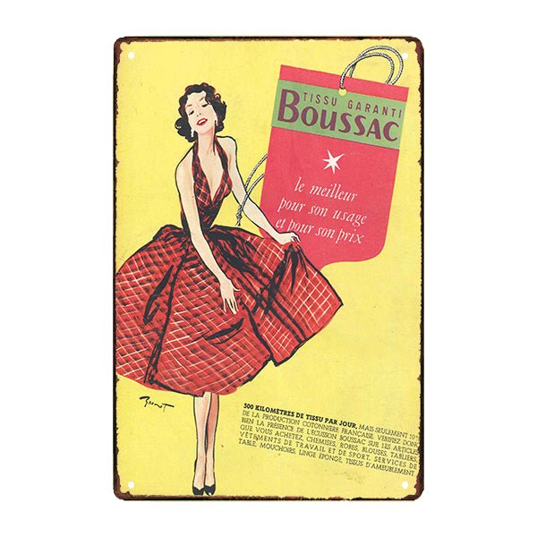 targa pubblicitaria vintage pin up francese targa pubblicitaria vintage pin up francese