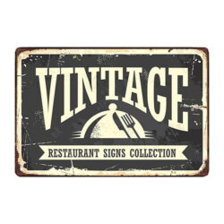 targa pubblicitaria vintage ristorante