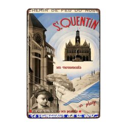 targa pubblicitaria vintage saint quentin