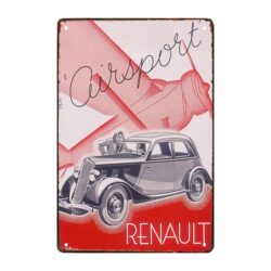 targa pubblicitaria per auto retro