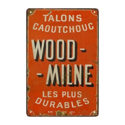 targa pubblicitaria legno milne