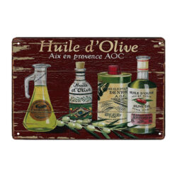 piastra metallica per olio doliva