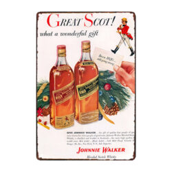 piastra metallica di johnnie walker